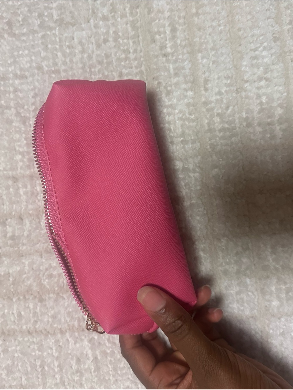 Pink Women's Zip Pouch Makeup Bag